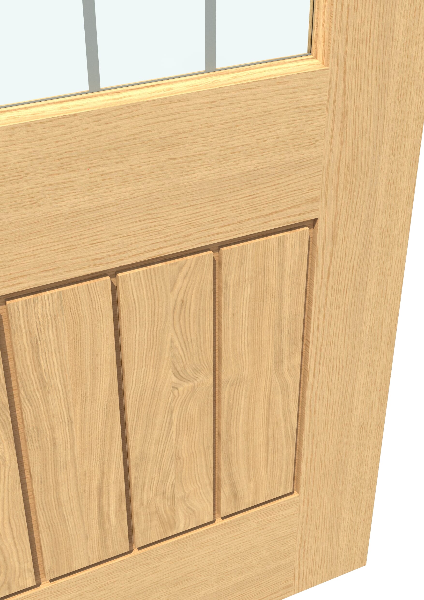 1426x2021x133mm Mexicano 2XG Glazed Oak Prefinished French Door Set