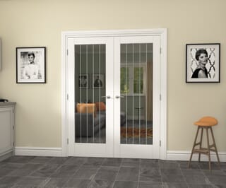 Suffolk White P10 Glazed French Door Set