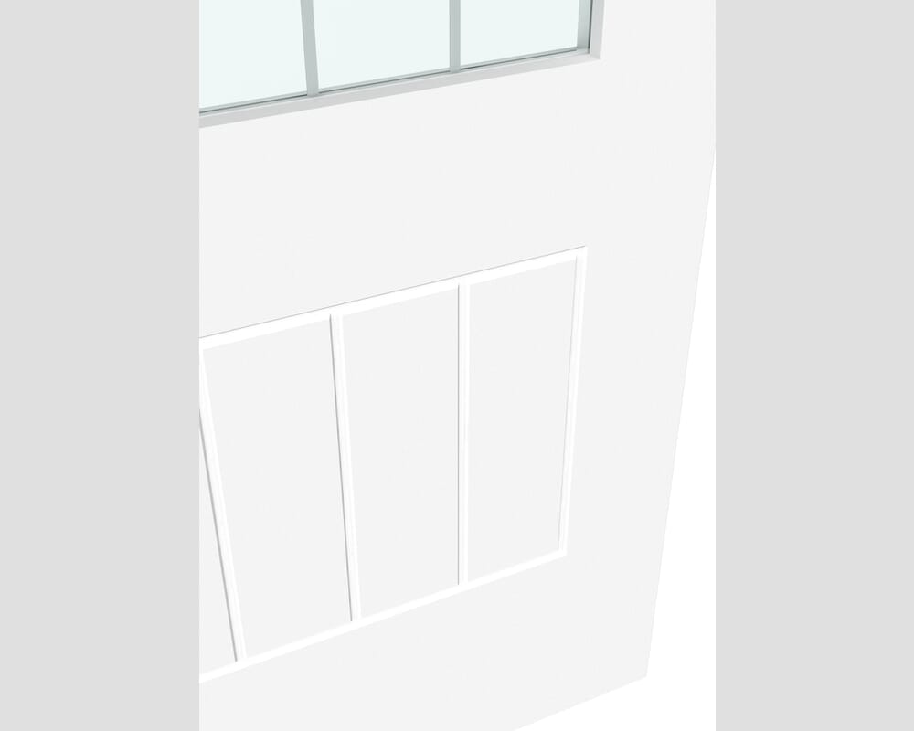 1426x2021x133mm Suffolk White 2XG Glazed French Door Set