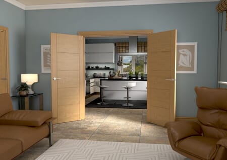 Iseo Oak Prefinished French Door Set