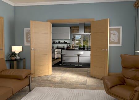 Iseo Oak Prefinished French Door Set