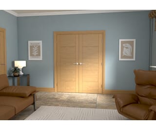 Iseo Oak Prefinished French Door Set