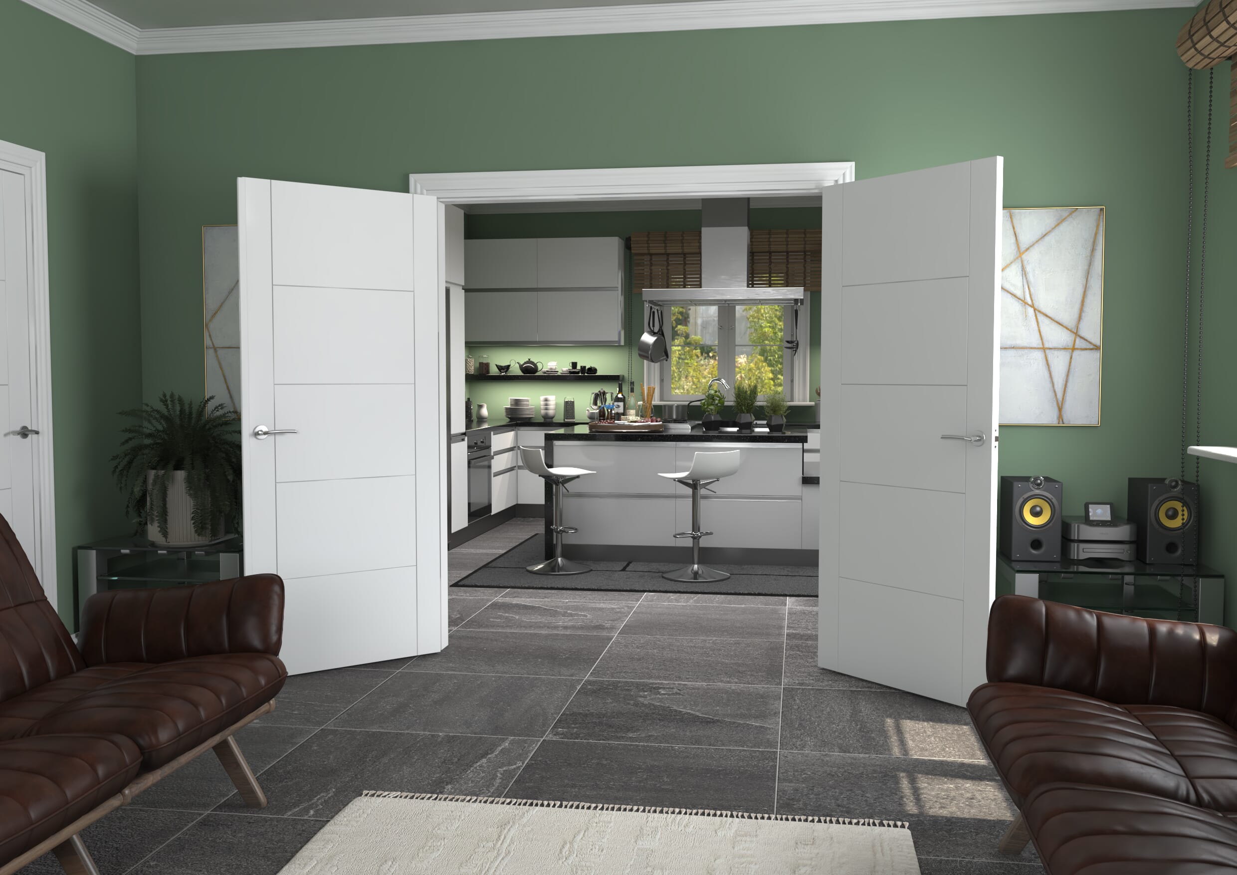 Iseo White French Door Set