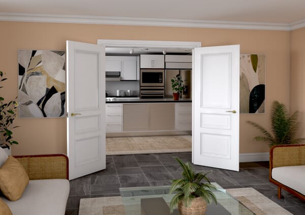 1426x2021x133mm Kent White French Door Set
