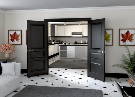 Kent Black Prefinished French Door Set