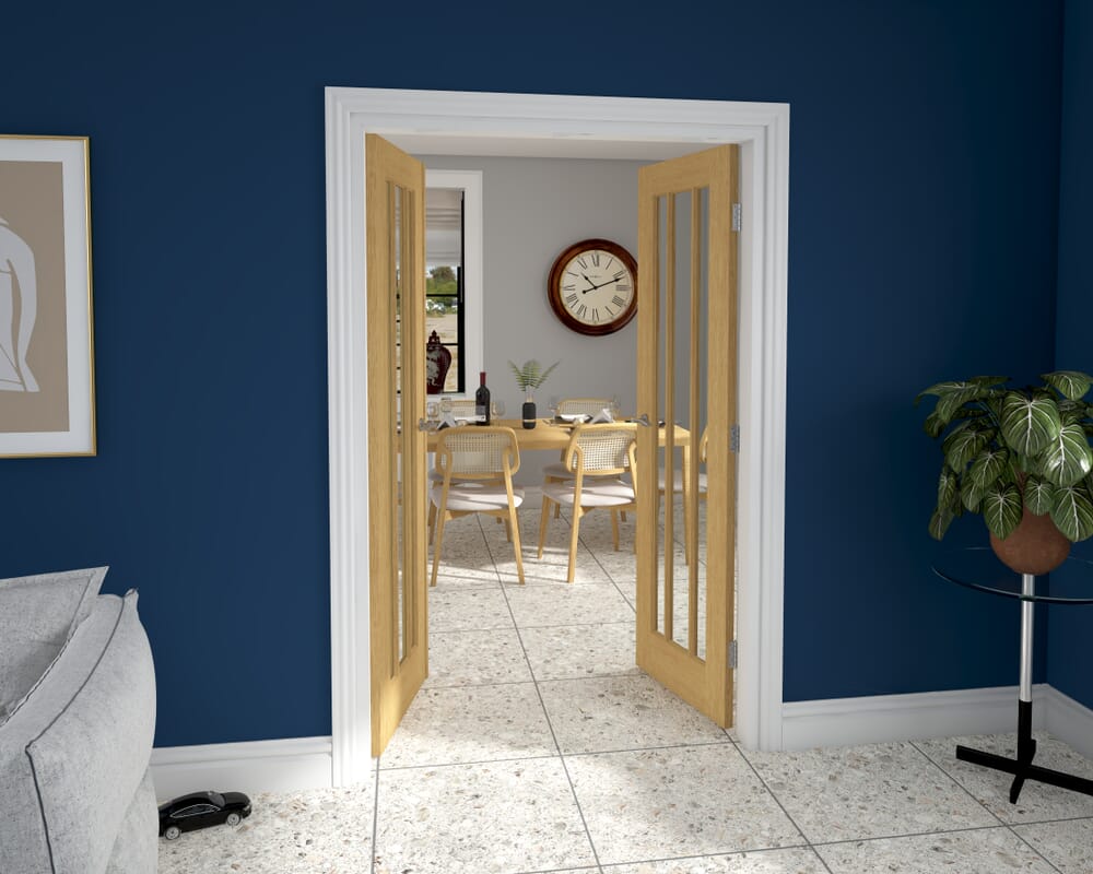 Lincoln Oak 1276mm x 2021mm French Door Kit