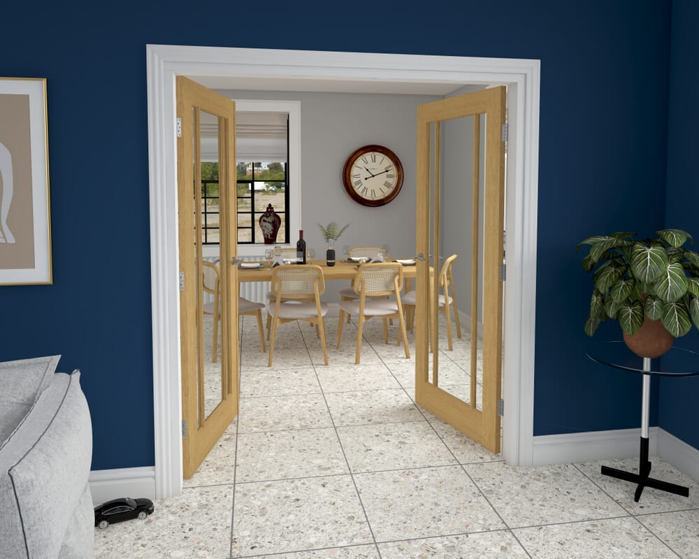 Lincoln Oak 1732mm x 2021mm French Door Kit