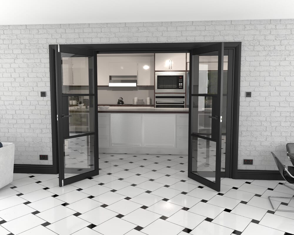 Heritage Black Glazed Prefinished French Door Set 2764mm(W) x 2021mm(H)