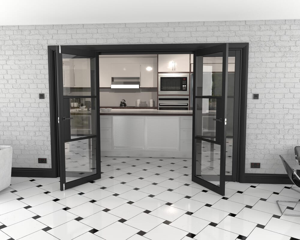 Heritage Black Glazed Prefinished French Door Set 2838mm(W) x 2021mm(H)