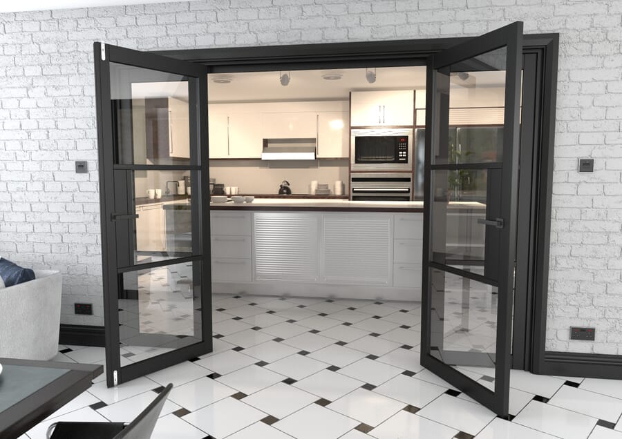 Black Heritage Glazed Internal French Doors