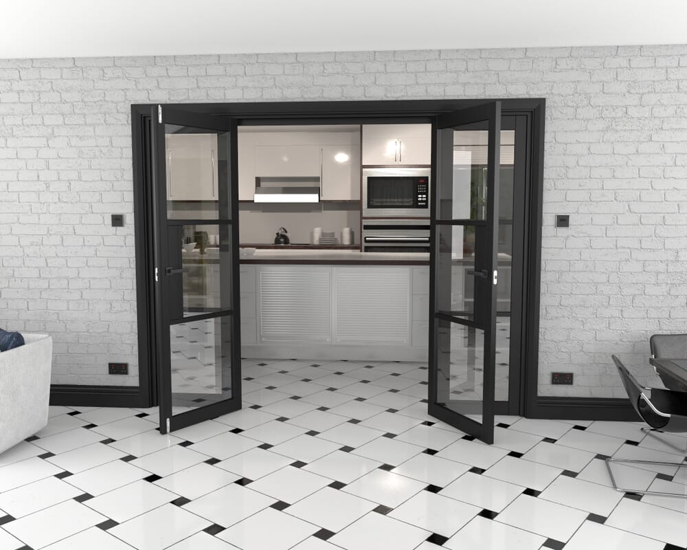Heritage Black Glazed Prefinished French Door Set 2532mm(W) x 2021mm(H)