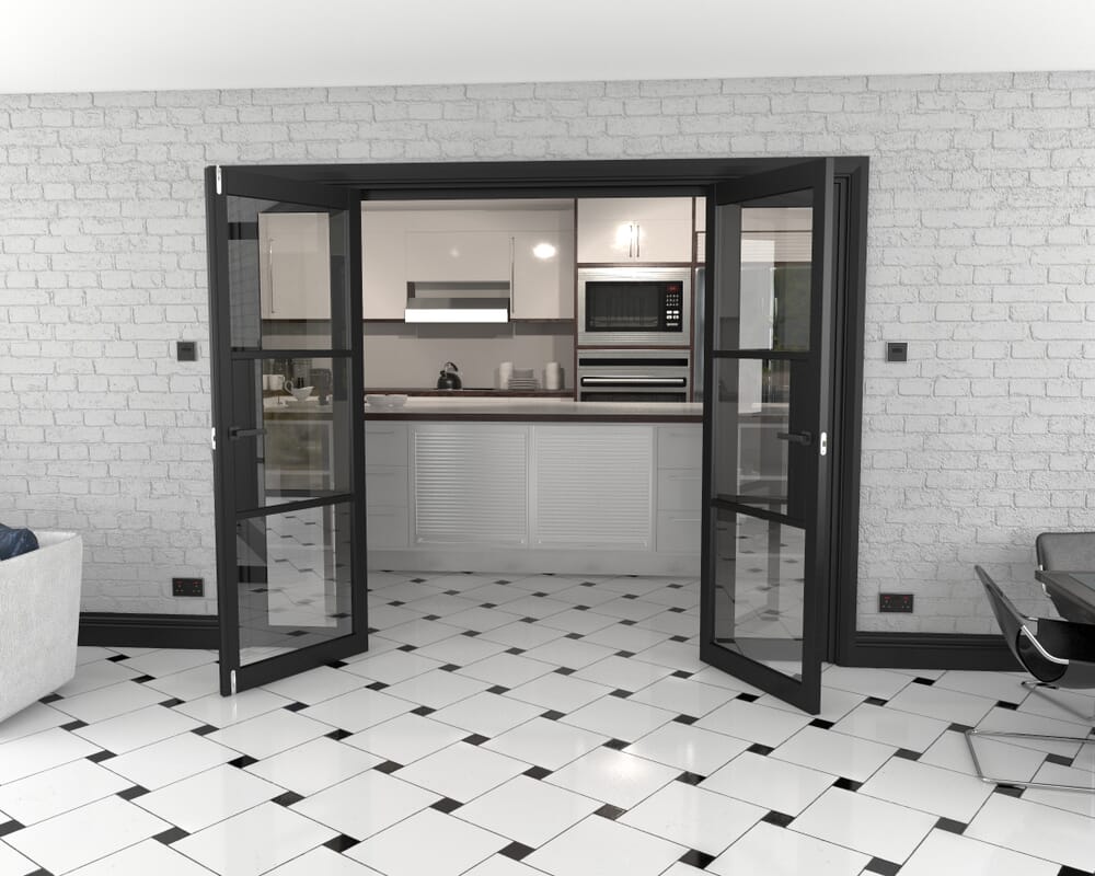 Heritage Black Glazed Prefinished French Door Set 2532mm(W) x 2021mm(H)