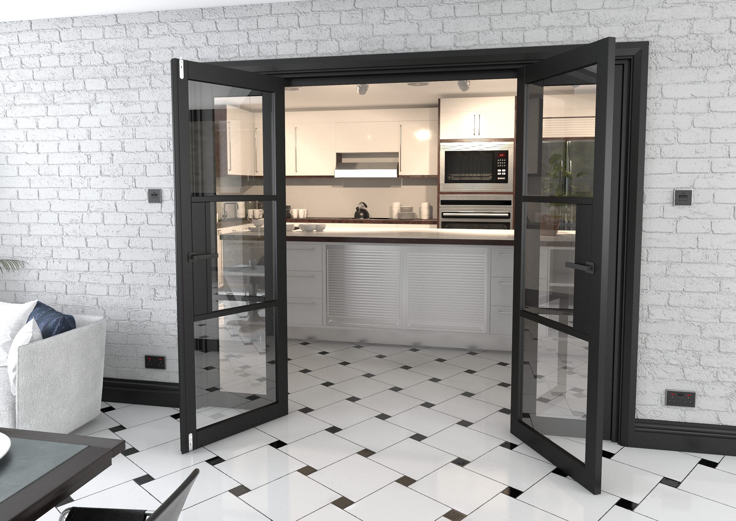 Heritage Glazed French Door Set 2380mm(W) X 2021mm(H) At Vivid Doors