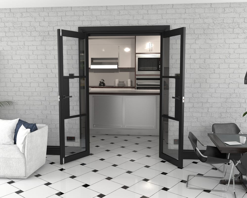 Heritage Black Glazed Prefinished French Door Set 1276mm(W) x 2021mm(H)