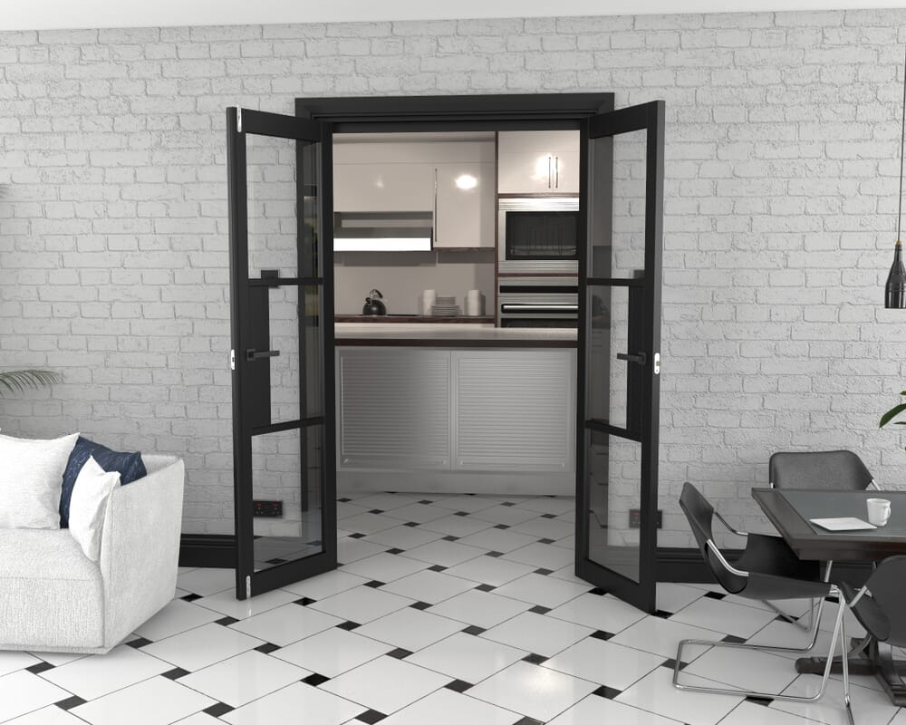 Heritage Black Glazed Prefinished French Door Set 1202mm(W) x 2021mm(H)