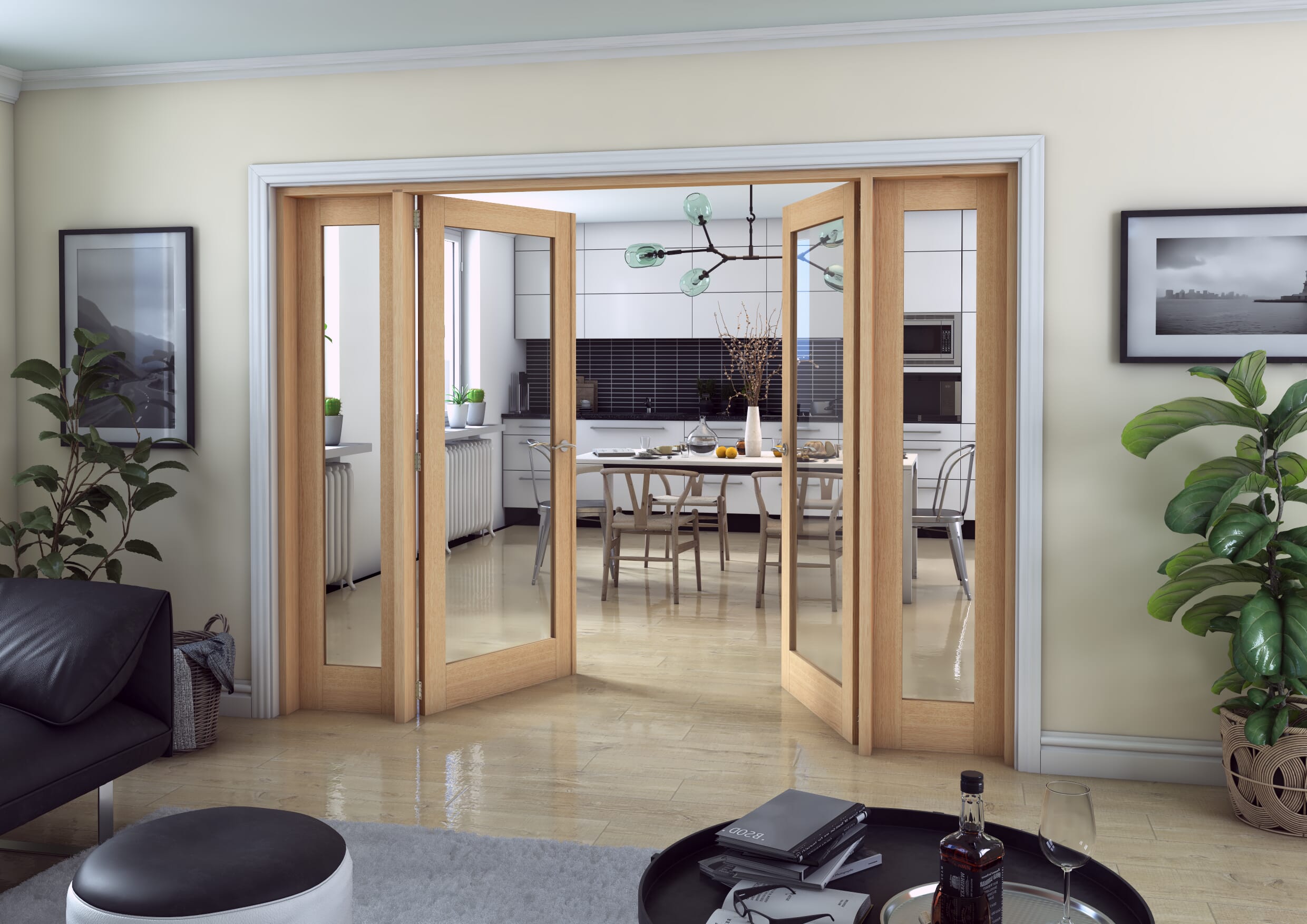 Oak P10 French Door Set 2454mm(W) x 2021mm(H)