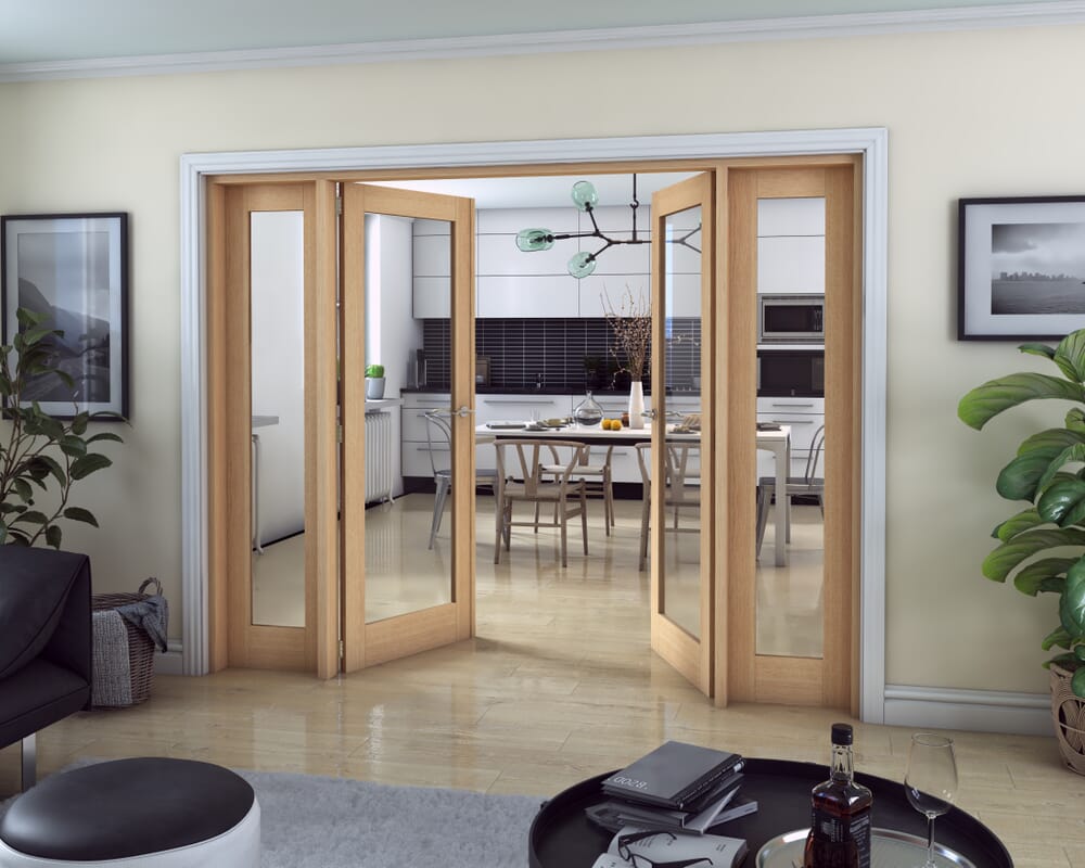 Oak P10 French Door Set 2378mm(W) x 2021mm(H)