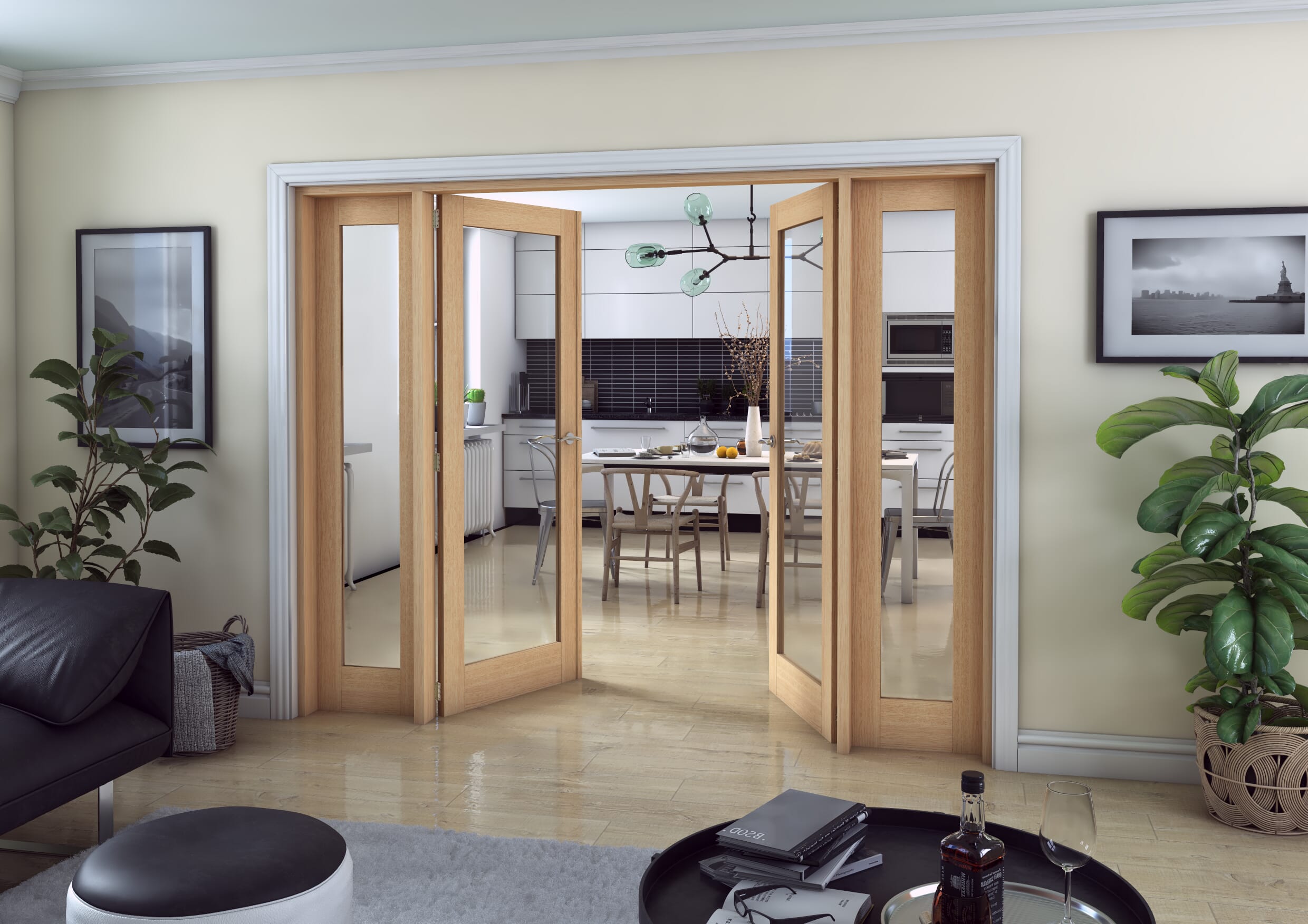 Oak P10 French Door Set 2226mm(W) x 2021mm(H)