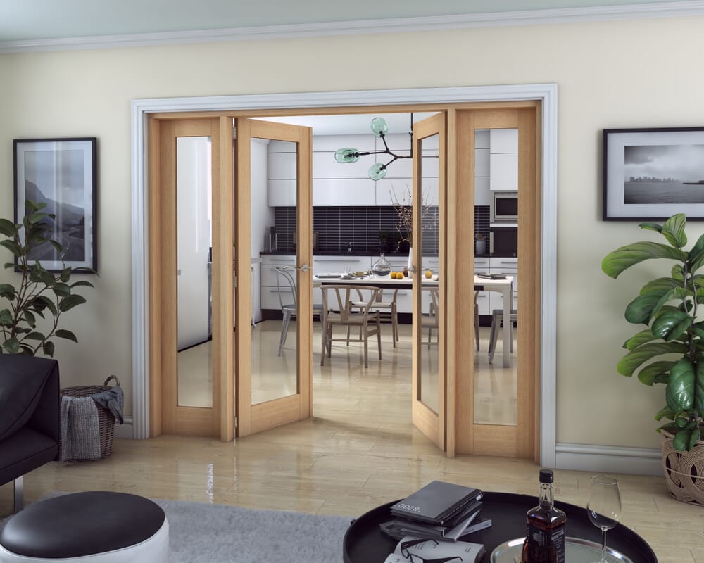 Oak P10 French Door Set 2074mm(W) x 2021mm(H)
