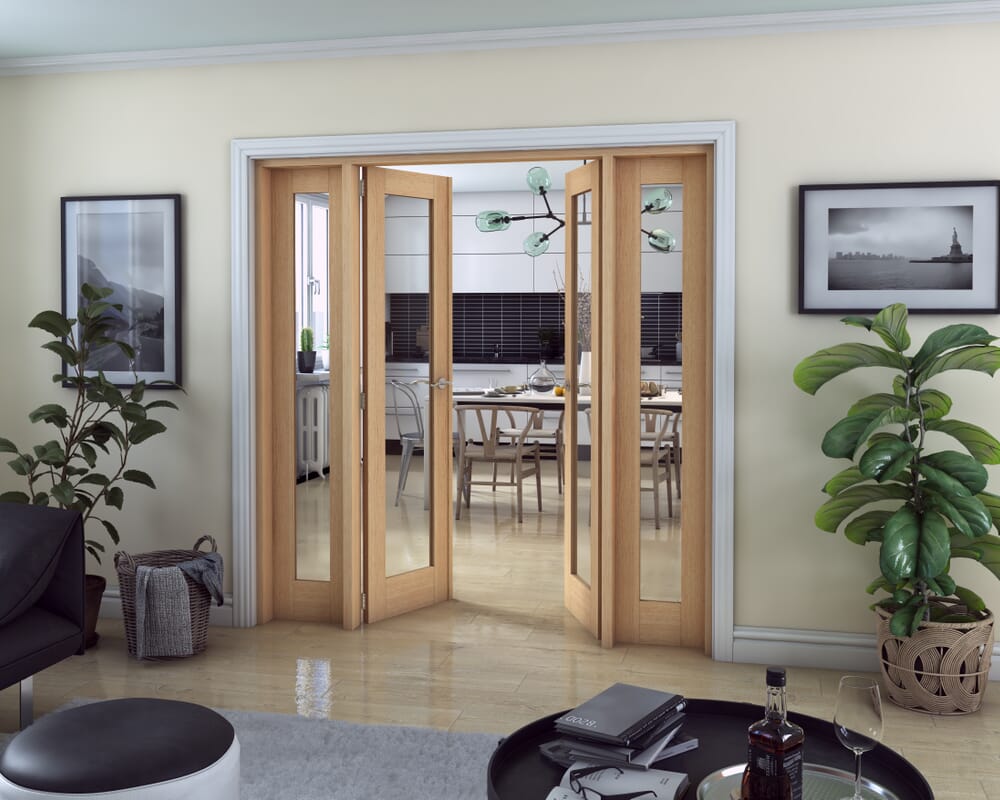 Oak P10 French Door Set 1996mm(W) x 2021mm(H)