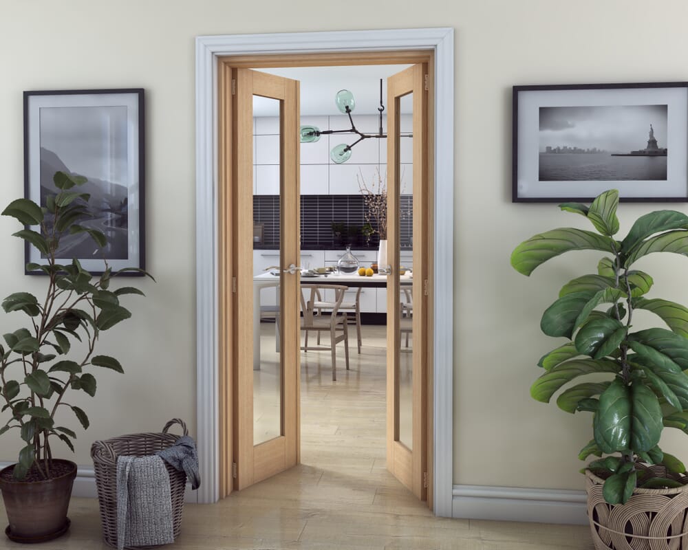 Oak P10 French Door Set 1122mm(W) x 2021mm(H)