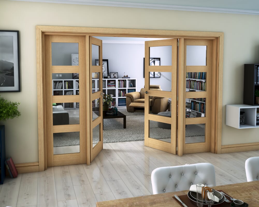 Oak 4L French Door Set 2762mm(W) x 2021mm(H)