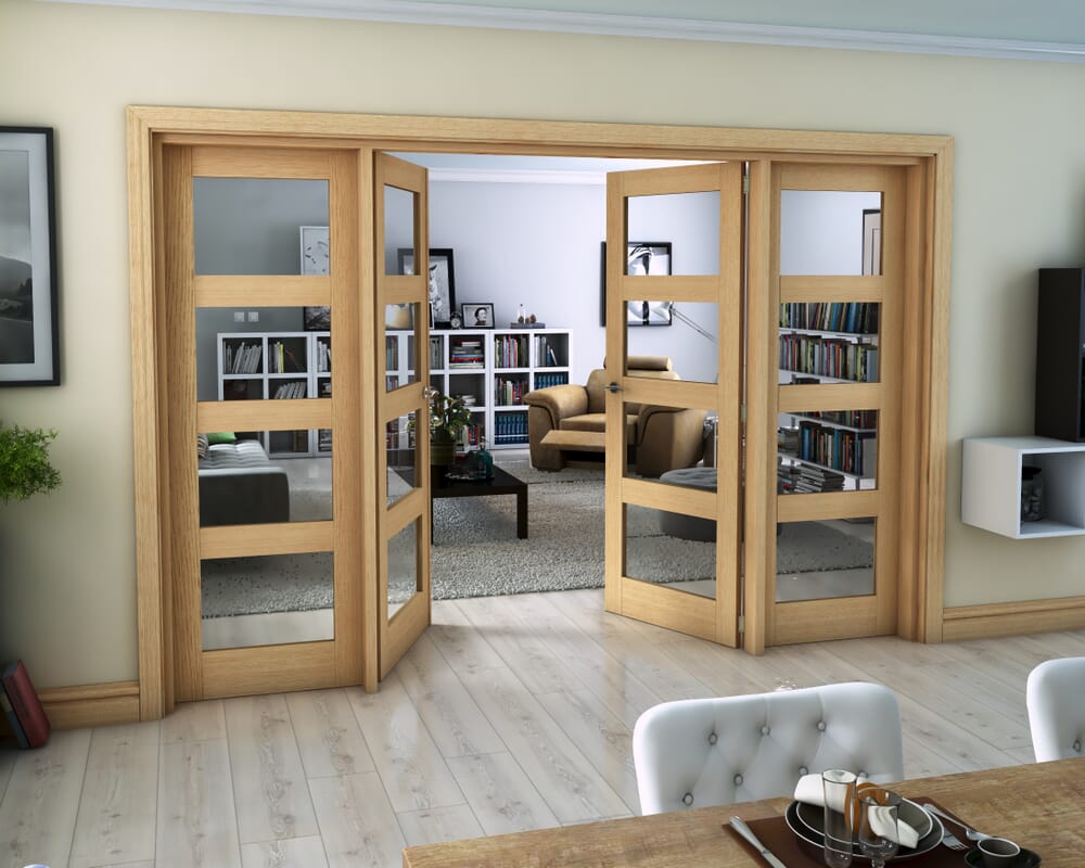 Oak 4L French Door Set 2684mm(W) x 2021mm(H)
