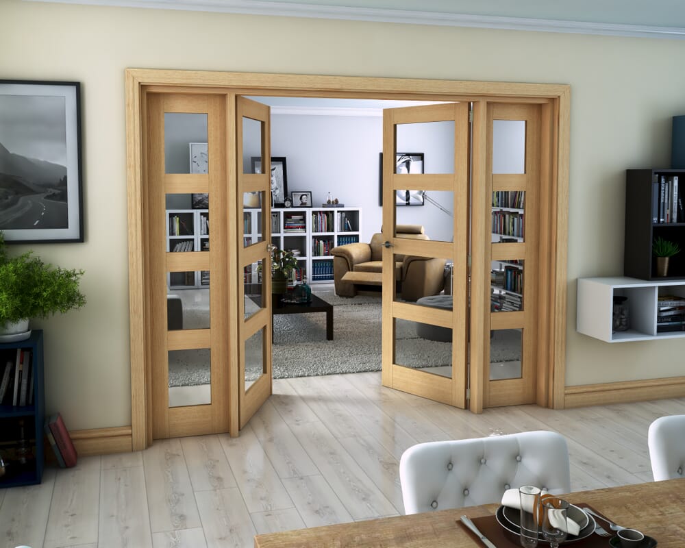 Oak 4L French Door Set 2530mm(W) x 2021mm(H)