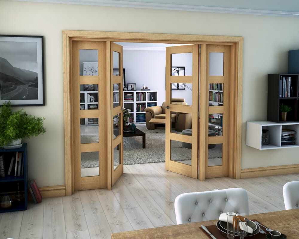 Oak 4L French Door Set 2226mm(W) x 2021mm(H)