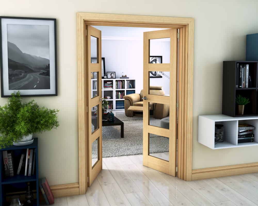 Oak 4L French Door Set 1276mm(W) x 2021mm(H)