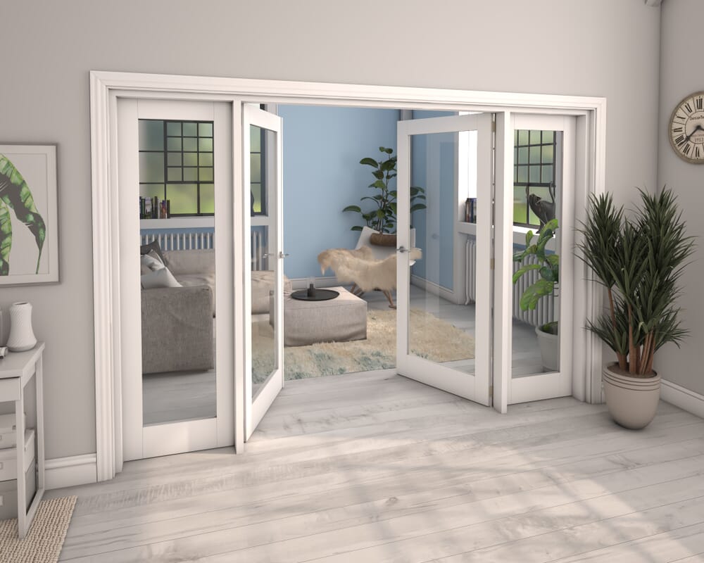 White P10 French Door Set 2762mm(W) x 2021mm(H)