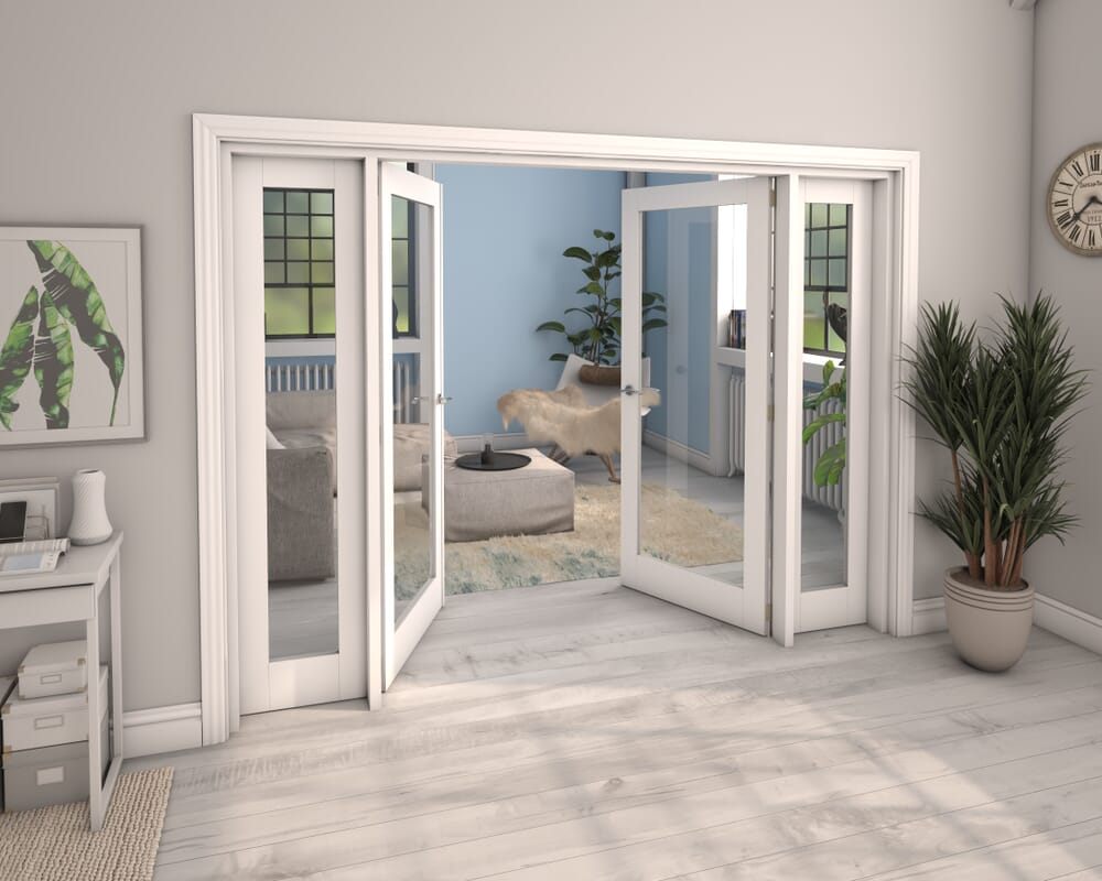 White P10 French Door Set 2530mm(W) x 2021mm(H)