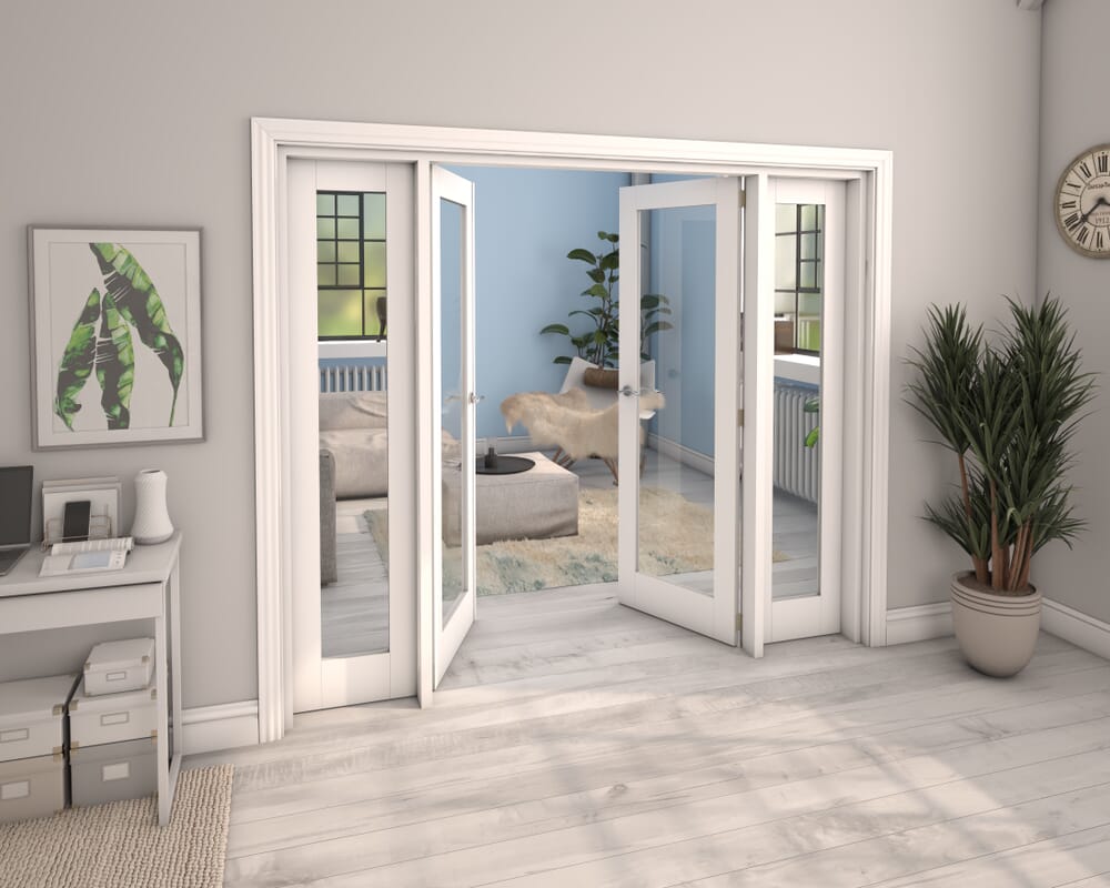 White P10 French Door Set 2226mm(W) x 2021mm(H)