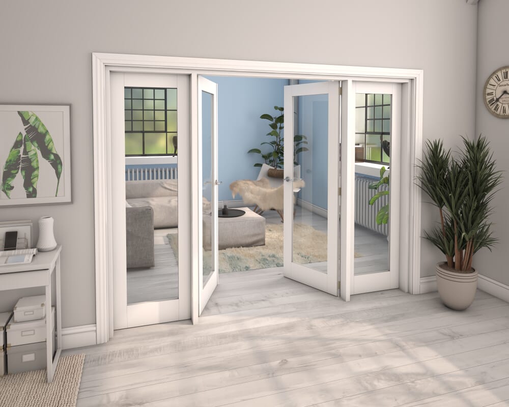 White P10 French Door Set 2152mm(W) x 2021mm(H)