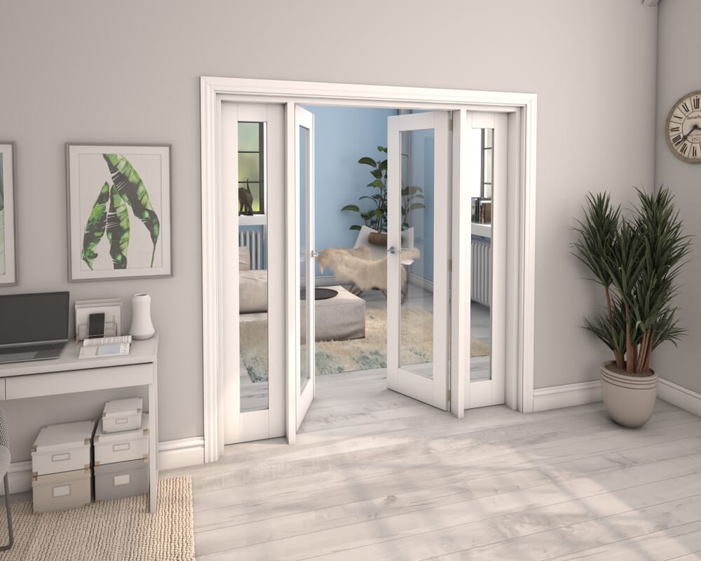 White P10 French Door Set 1920mm(W) x 2021mm(H)