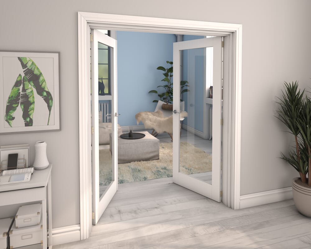 White P10 French Door Set 1426mm(W) x 2021mm(H)
