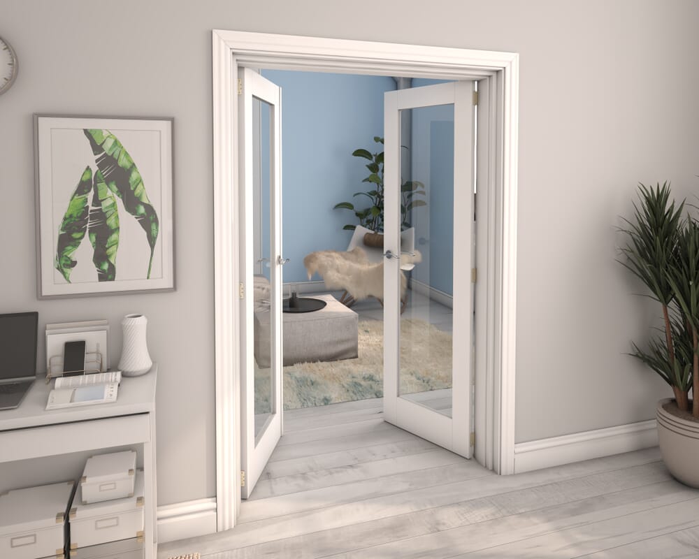 White P10 French Door Set 1202mm(W) x 2021mm(H)