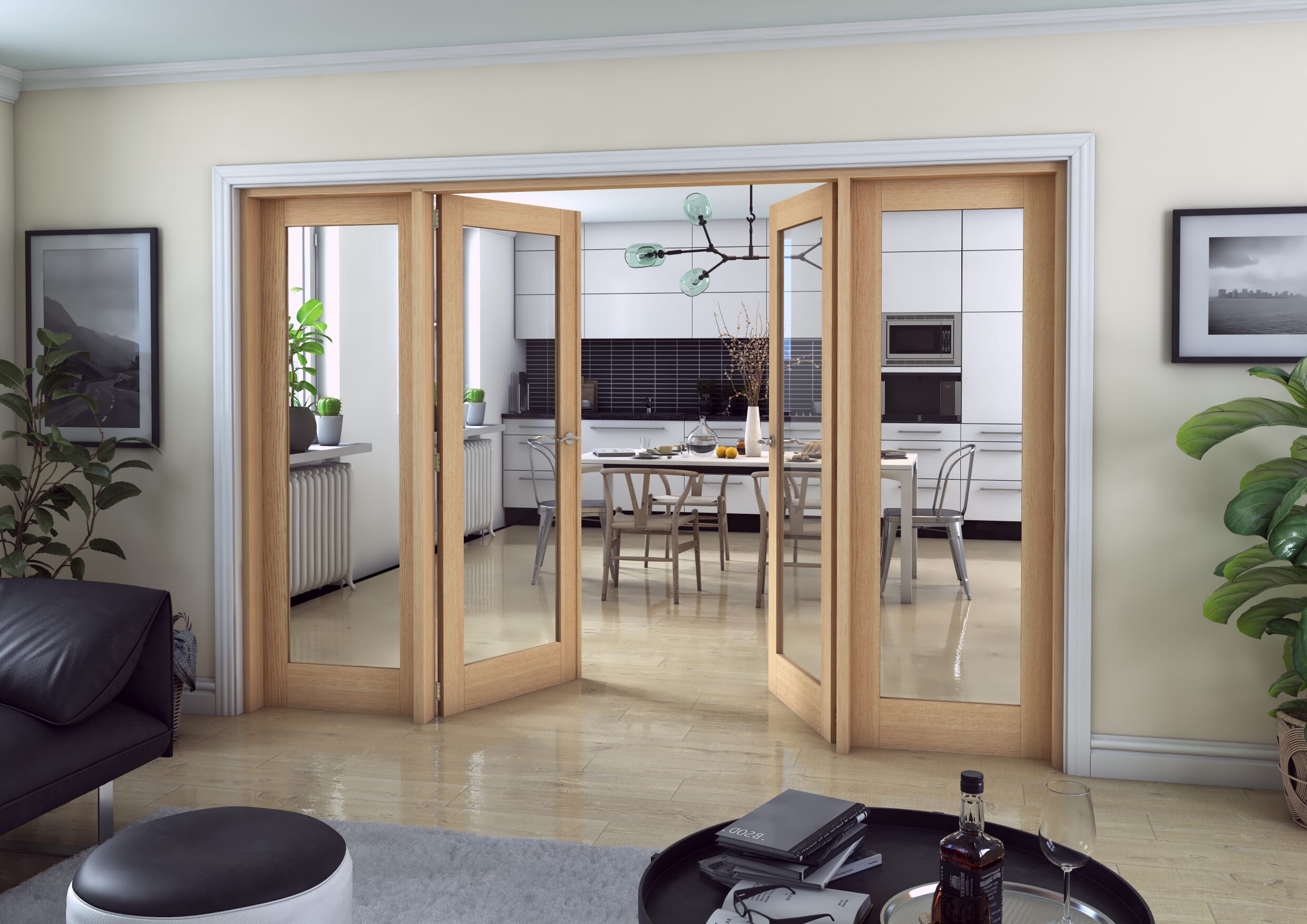 Oak Prefinished French Door Set 2684mm(W) x 2021mm(H)