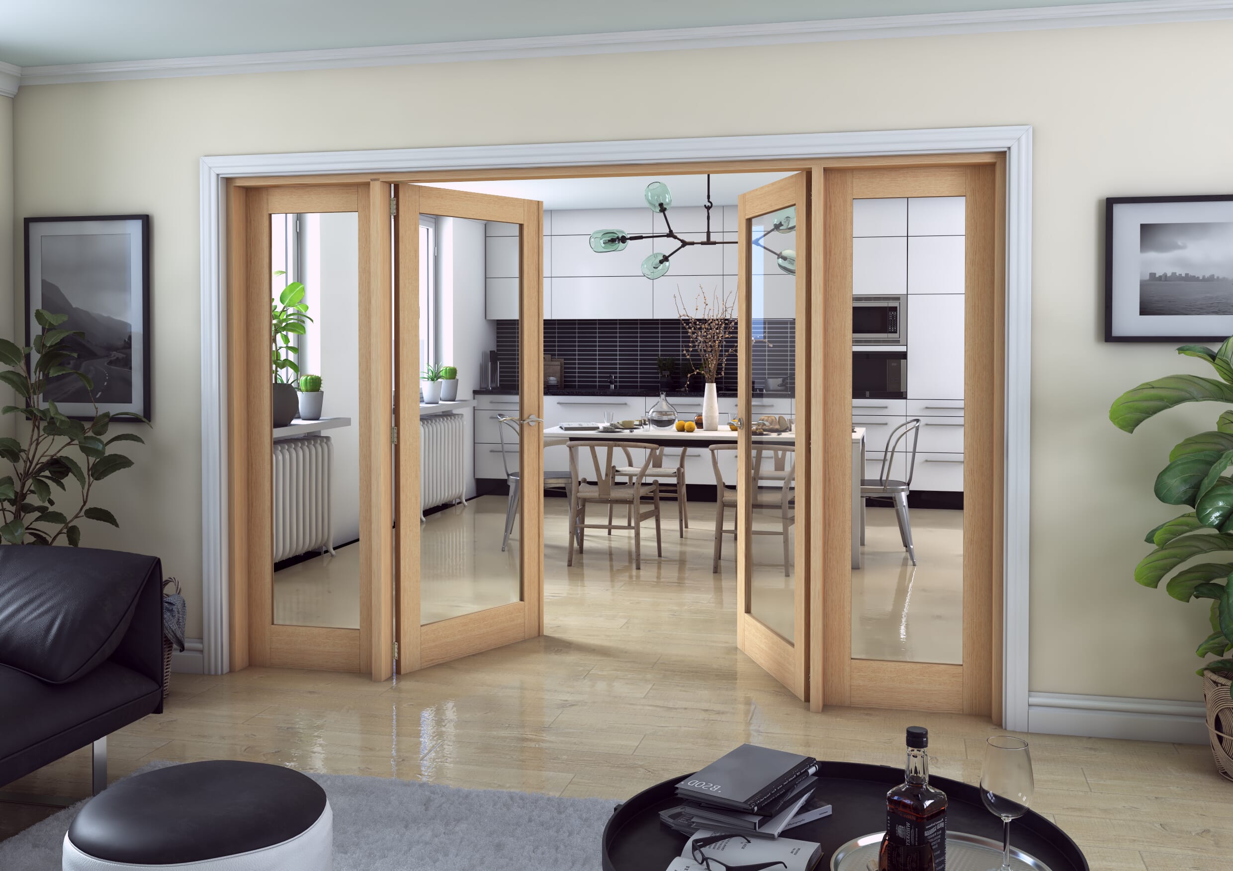 Oak Prefinished French Door Set 2684mm(W) x 2021mm(H)