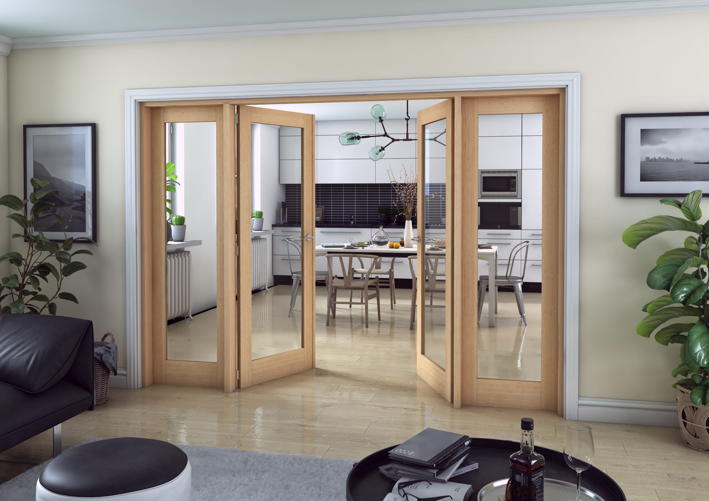 Oak Prefinished French Door Set 2530mm(W) x 2021mm(H)