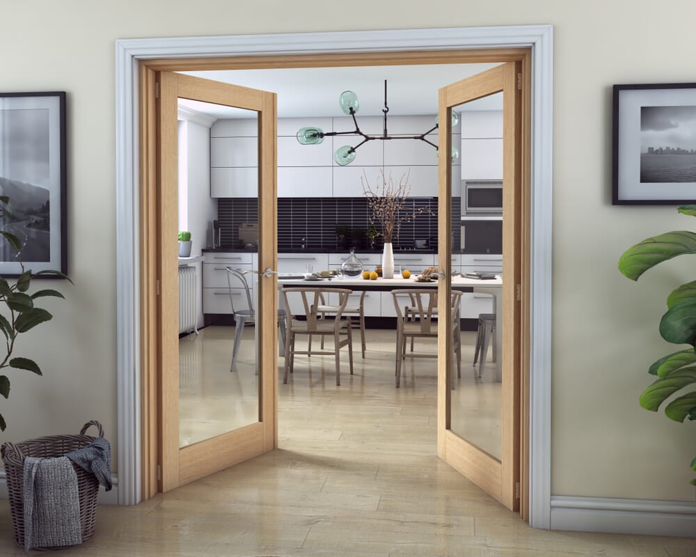 Oak Prefinished French Door Set 1580mm(W) x 2021mm(H)