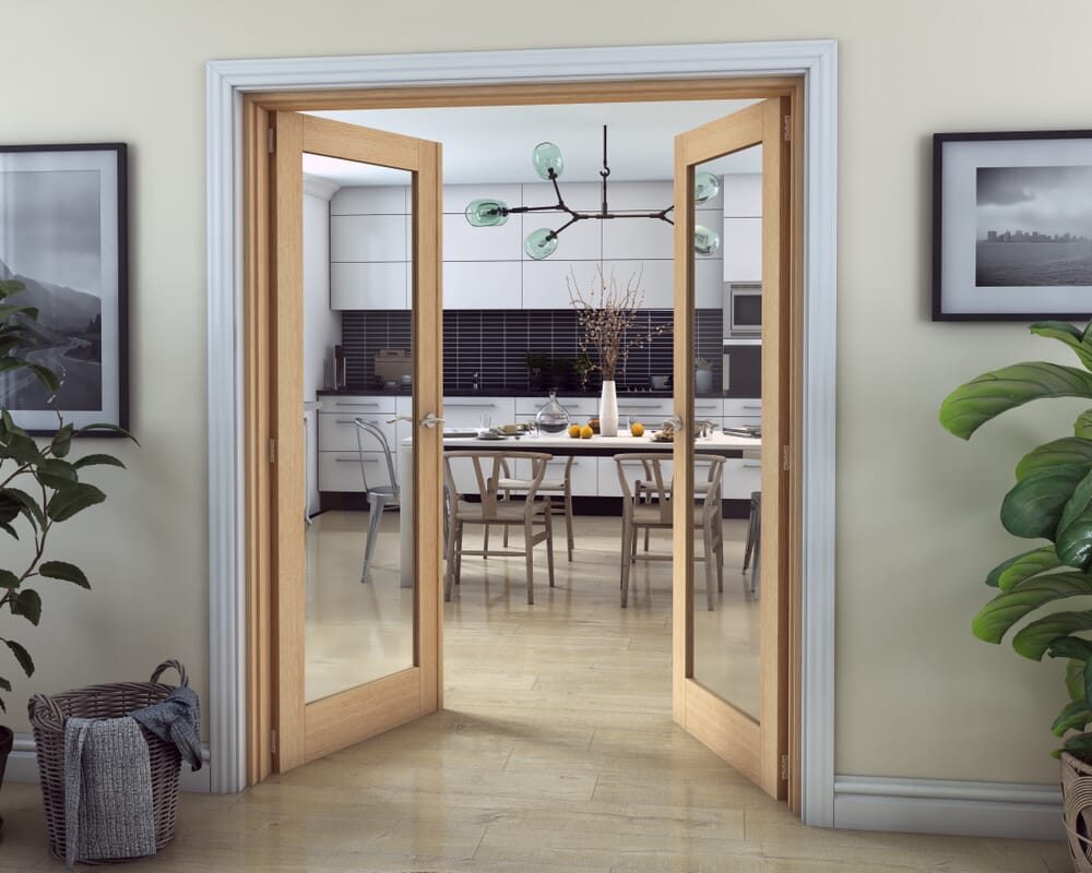 Oak Prefinished French Door Set 1426mm(W) x 2021mm(H)