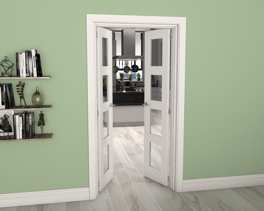 White 4L French Door Set 1122mm(W) x 2021mm(H)