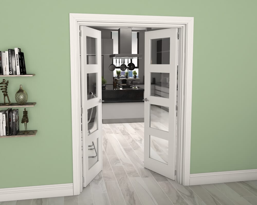 White 4L French Door Set 1276mm(W) x 2021mm(H)
