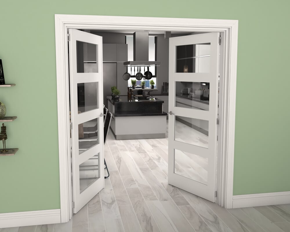 White 4L French Door Set 1580mm(W) x 2021mm(H)