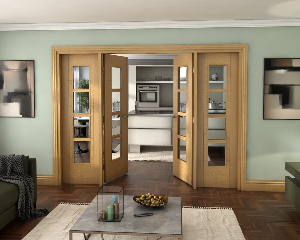 Oak Iseo 4L French Door Set 2684mm(W) x 2021mm(H)