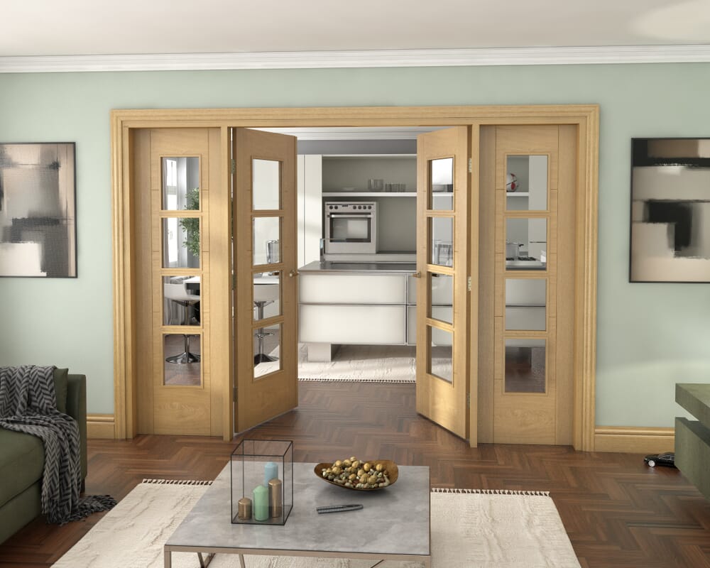 Oak Iseo 4L French Door Set 2836mm(W) x 2021mm(H)