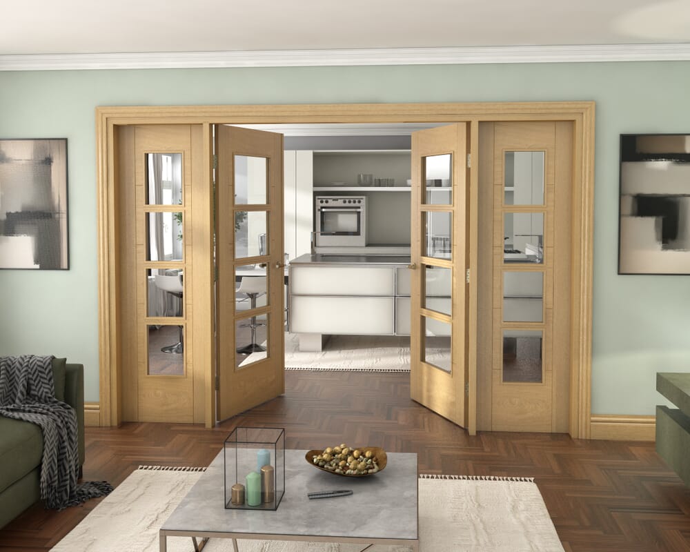 Oak Iseo 4L French Door Set 2996mm(W) x 2021mm(H)