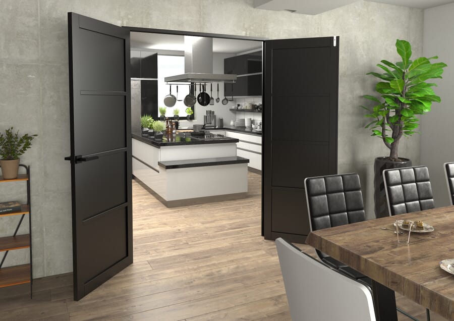 Black Kensington 4P French Door Set