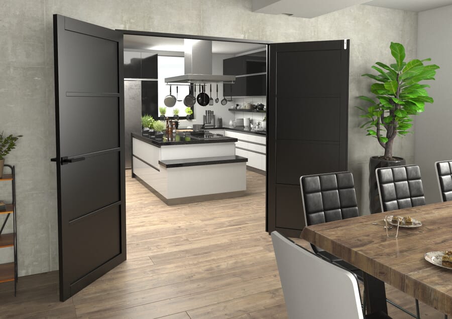 Black Kensington 4P French Door Set